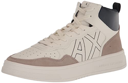 Armani Exchange Herren Men's, Side Logo, Color Shades, Off White + beige Sneaker, 41 EU von Armani Exchange