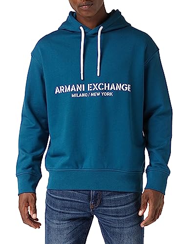 Armani Exchange Herren Milano New York Print, Drawstrings, Hooded Sweatshirt, Legion, S EU von Armani Exchange