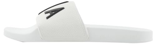 Armani Exchange Herren Mykonos, Kint Band, Big Logo Slide Sandal, Op. White+ Black, 39 EU von Armani Exchange