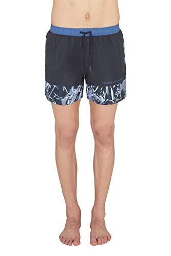 Armani Exchange Herren Nachhaltig, Urban Fields, Kordelzug, elastische Taille. Board Shorts, Blue Navy, M von Armani Exchange