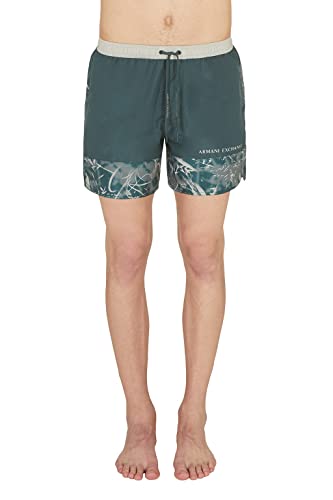 Armani Exchange Herren Nachhaltig, Urban Fields, Kordelzug, elastische Taille. Board Shorts, Green Gables, M von Armani Exchange