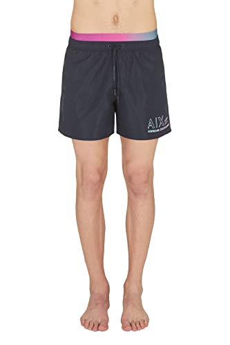 Armani Exchange Herren Nachhaltig, elastischer Bund, Schattierungs-Logo. Board Shorts, Blue Navy, M von Armani Exchange