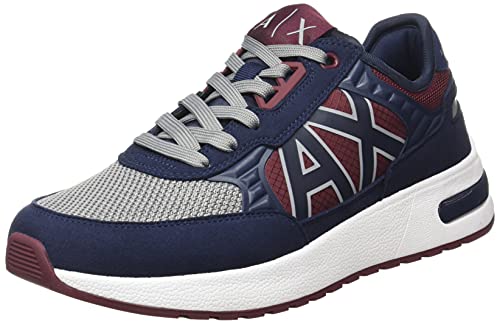 Armani Exchange Herren Nylon, Micro Suede & Mesh Sneaker, K606, 44 EU von Armani Exchange