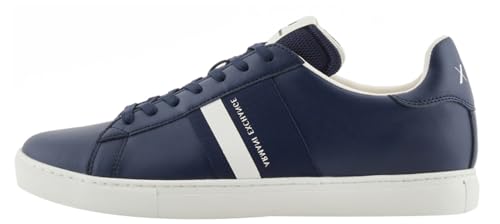 Armani Exchange Herren Paris Double line Sneaker, Navy+ Off White, 39.5 EU von Armani Exchange