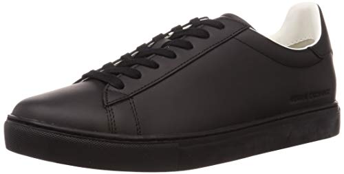 Armani Exchange Herren Paris Embossed Side Logo Sneaker, Black+Black RTL, 39.5 EU von Armani Exchange