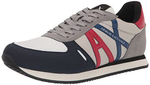 Armani Exchange Herren Retro Sneaker, Navy Grey Lt, 39.5 EU von Armani Exchange