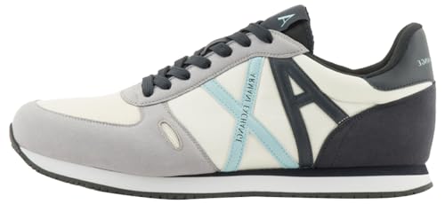 Armani Exchange Herren Rio, Essential, Side Logo Sneaker, Navy+ op. White, 39.5 EU von Armani Exchange