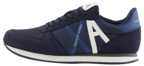 Armani Exchange Herren Rio, Essential, Side Logo Sneaker, Night Sky+ Off White, 39 EU von Armani Exchange