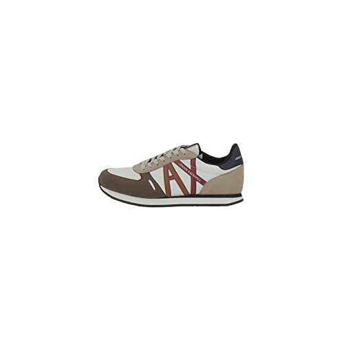 Armani Exchange Herren Rio Side Logo, Sneaker, Pepper+Off White, 44 EU von Armani Exchange