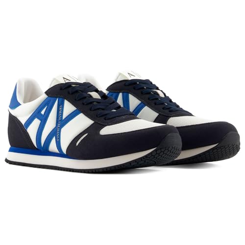 Armani Exchange Herren Rio Side Logo Sneaker, DEEP Navy+Off White, 41 EU von Armani Exchange