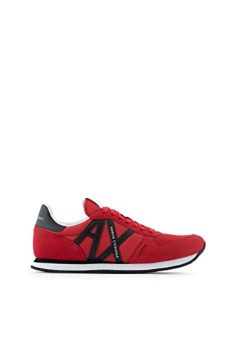 Armani Exchange Herren Rio Side Logo Sneaker, RED+Black, 40 EU von Armani Exchange