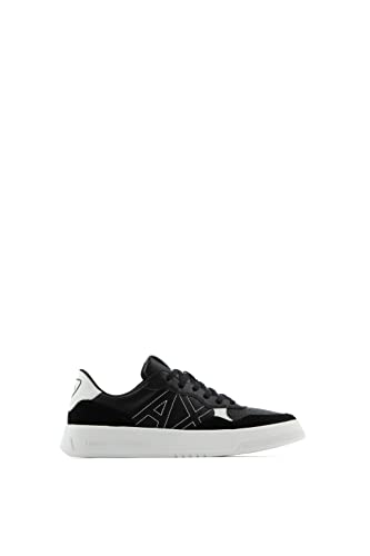 Armani Exchange Herren Seattle Low Contrast Stitched Side Logo Sneaker, Schwarz, 41 EU von Armani Exchange