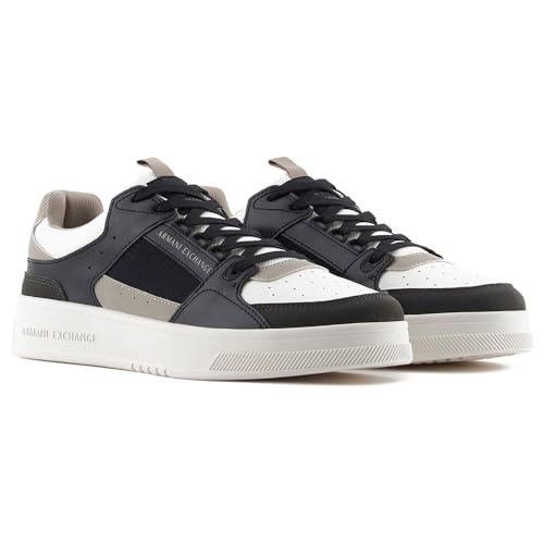 Armani Exchange Herren Seattle Sneaker, Schwarz + Seil, 43 EU von Armani Exchange