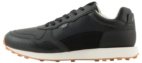 Armani Exchange Herren Serg, Openwork, on Tone Laces Sneaker, Black, 39.5 EU von Armani Exchange