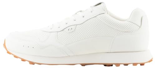 Armani Exchange Herren Serg, Openwork, on Tone Laces Sneaker, Off White, 39 EU von Armani Exchange