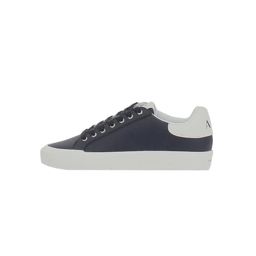 Armani Exchange Herren Side Polka-dot Logo, Back Color Insert, Low top Sneaker, Blue, 41 EU von Armani Exchange