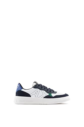 Armani Exchange Herren Side Sewn Logo, Low top Sneaker, Green, 40.5 EU von Armani Exchange