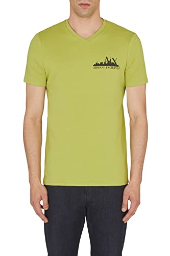 Armani Exchange Herren Slim Fit, Skyline-Logo T-Shirt, Oasis, L von Armani Exchange