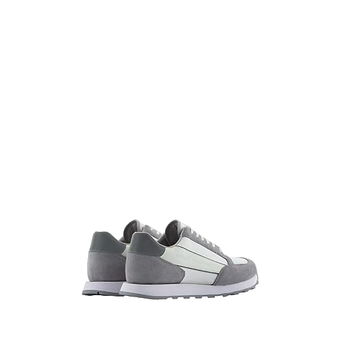 Armani Exchange Herren Sneaker mit Kontrasteinsätzen Sneaker, Gebrochenes Weißes Silber, 41.5 EU Armani Exchange Herren Sneaker mit Kontrasteinsätzen Sneaker, Gebrochenes Weißes Silber, 41.5 EU von Armani Exchange