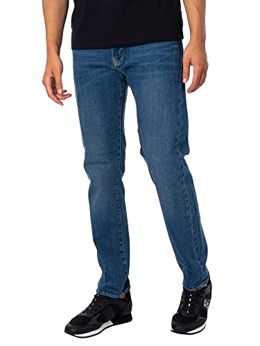 Armani Exchange Herren Straight-Fit-Jeans, Blau, 30W x 32L von Emporio Armani