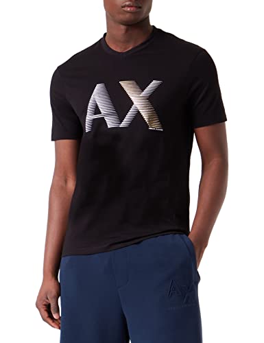 Armani Exchange Herren Streifen Mich T-Shirt, Black, x_l von Armani Exchange