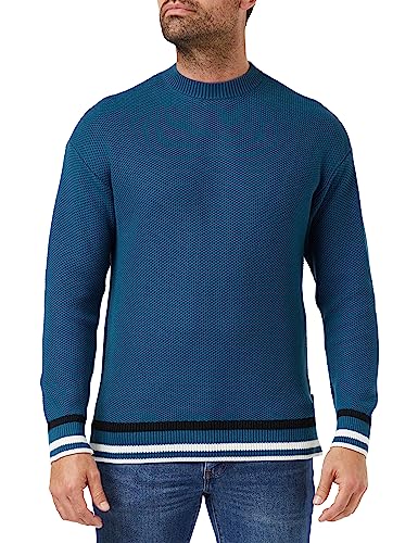 Armani Exchange Herren Substainable, Long Sleeves, Hem Stripes Pullover Sweater, Legion Blue, XS EU von Armani Exchange