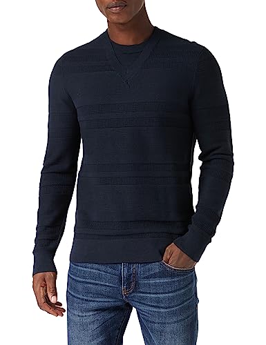 Armani Exchange Herren Substainable, Long Sleeves, Soft Touch, Neck Pullover Sweater, Navy, S EU von Armani Exchange