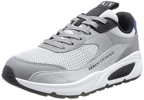 Armani Exchange Herren Suede Inserts, Small Embossed Logo, Lace Up Sneaker, Light Grey+Grey, 40 EU Armani Exchange Herren Suede Inserts, Small Embossed Logo, Lace Up Sneaker, Light Grey+Grey, 40 EU von Armani Exchange