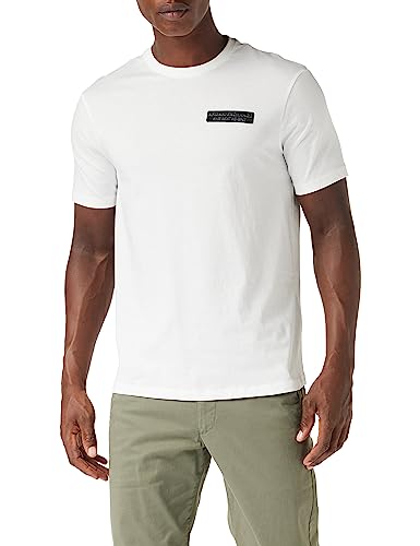 Armani Exchange Herren Sustainable, Logo On Front, Cross Gender, Regular Fit T-Shirt, Weiß, XS EU von Armani Exchange