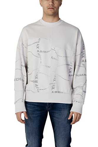 Armani Exchange Herren Sweatshirt mit Rundhalsausschnitt aus Bio-Baumwolle und Polyester-Fleece Pullover Sweater, Lunar R.Disto.Lu, M von Armani Exchange
