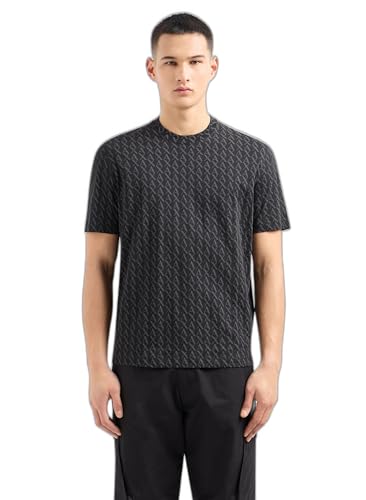 Armani Exchange Herren T-Shirt mit Muster-Print, Schwarz, M von Armani Exchange