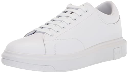 Armani Exchange Herren Actionleather,sidelogo,laceup Sneaker, Op White, 43 EU von Armani Exchange