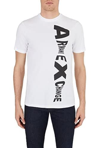 Armani Exchange Herren seitlichem Logo T-Shirt, White, XL von Armani Exchange