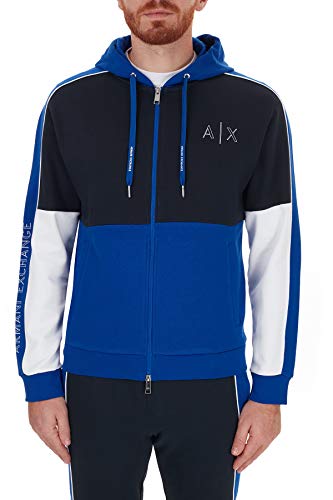 Armani Exchange Hoodie Herren Bicolore Con Logo 6hzmaa zj7rz l blau von Armani Exchange
