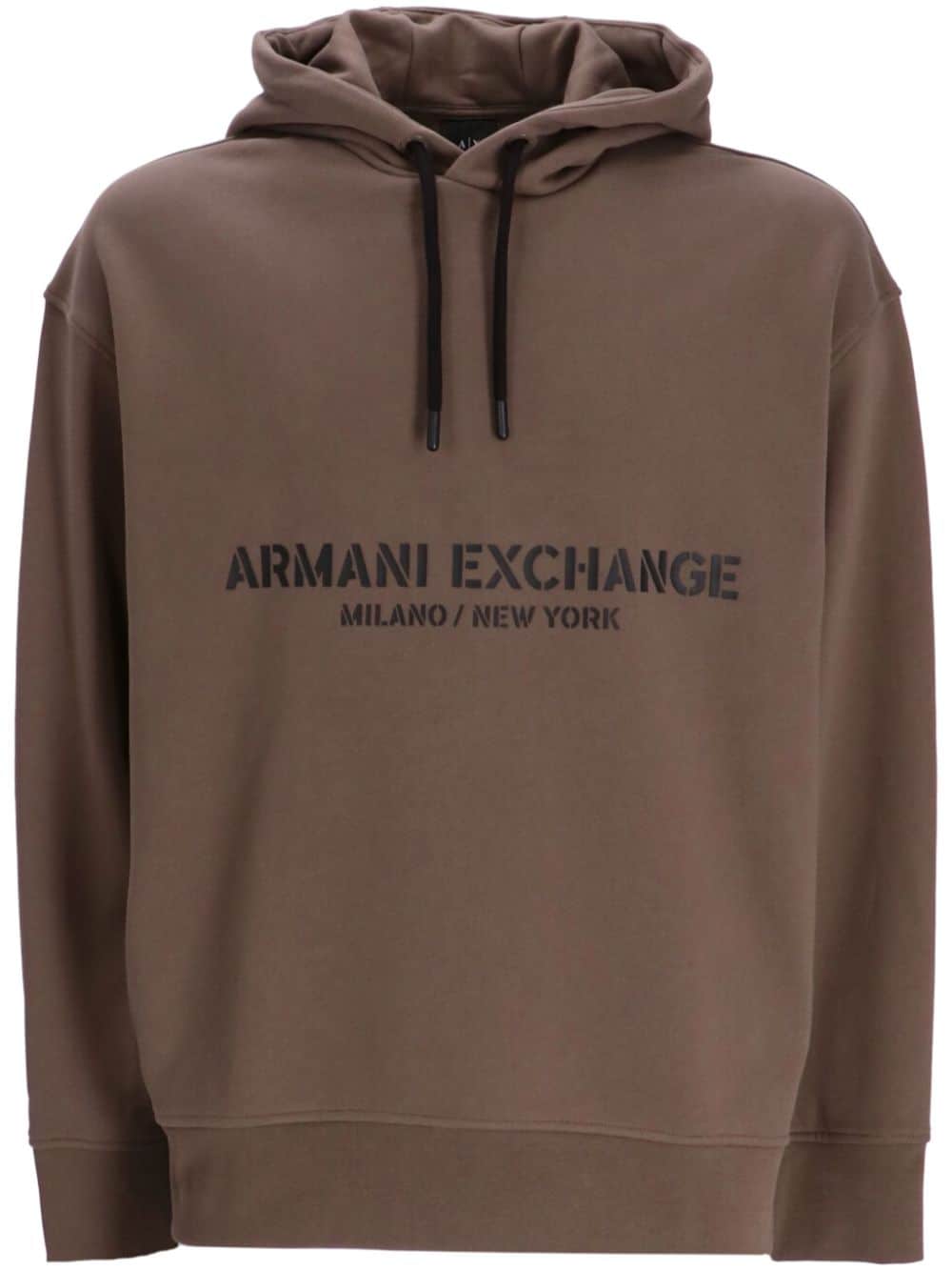 Armani Exchange Hoodie mit Logo-Print - Braun von Armani Exchange