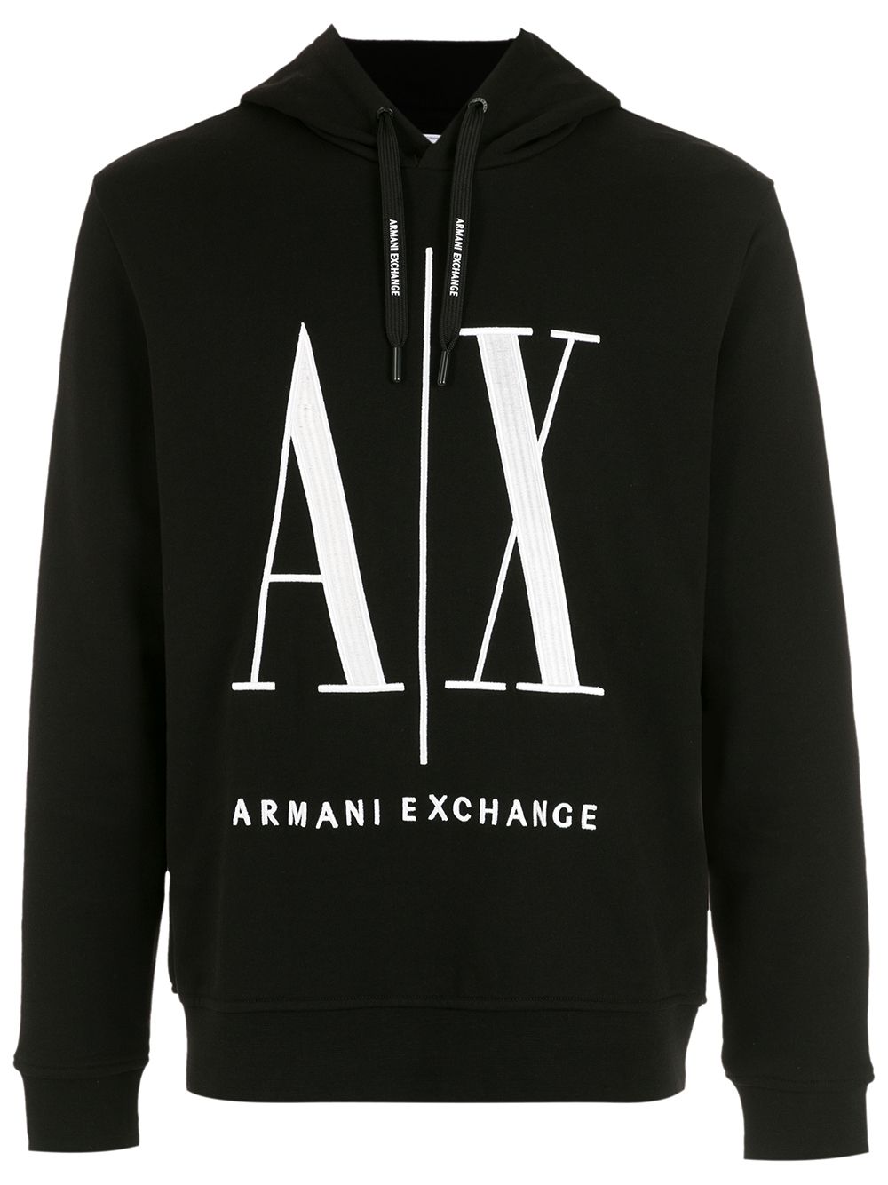 Armani Exchange Hoodie mit Logo-Stickerei - Schwarz von Armani Exchange