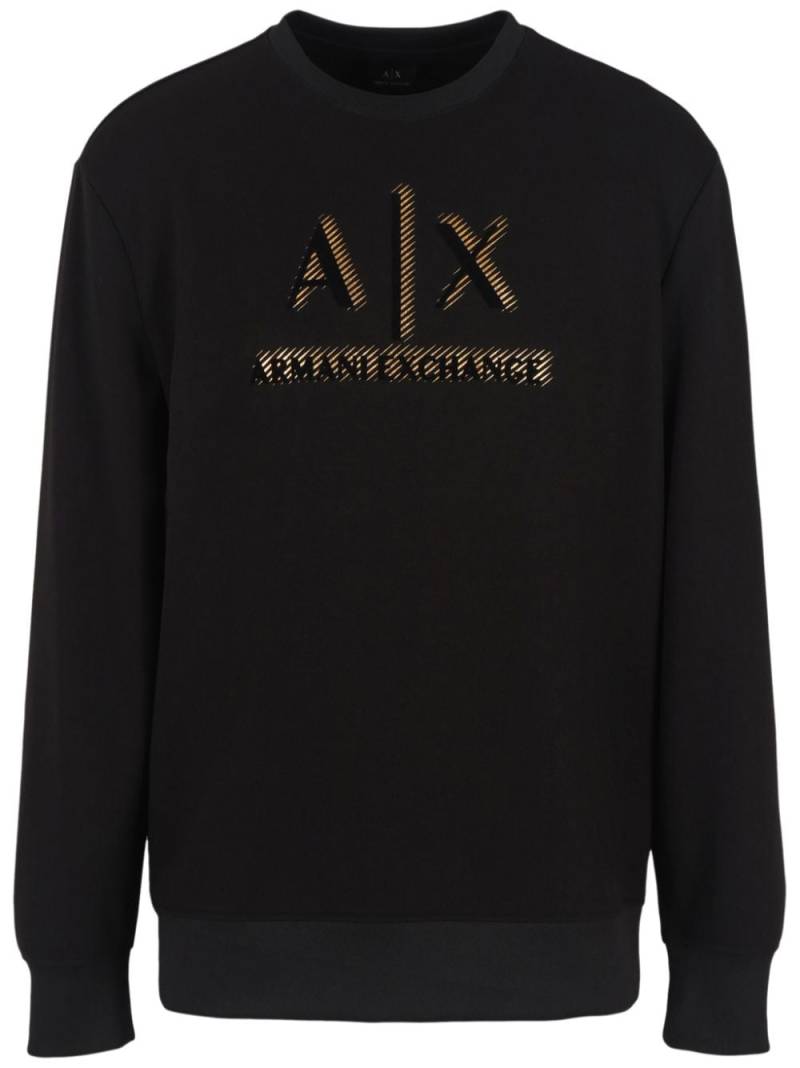 Armani Exchange Langarmshirt mit Logo-Print - Schwarz von Armani Exchange