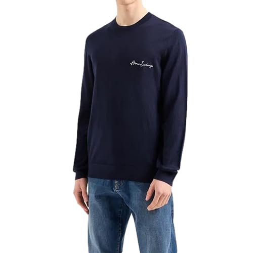 Armani Exchange Men's, Essential, Crewneck, Logo Lettering Pullover Sweater, Navy, L Armani Exchange Men's, Essential, Crewneck, Logo Lettering Pullover Sweater, Navy, L von Armani Exchange