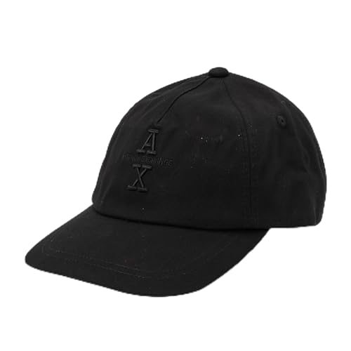 Armani Exchange Men's, The Grid, Embossed Logo, Sustainable Baseball Cap, Black, One Size von Armani Exchange