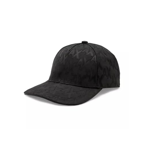 Armani Exchange Men's, The Grid, Overall Logo Baseball Cap, Black, One Size von Armani Exchange