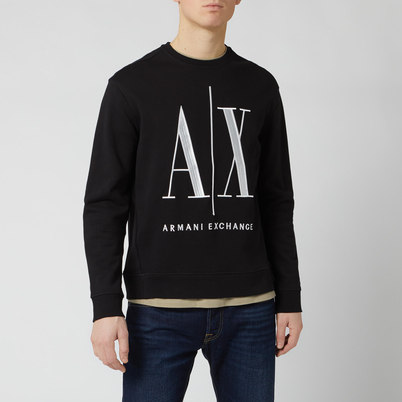 Armani Exchange Men's Big Ax Crewneck Sweatshirt - Black - XXL von Armani Exchange