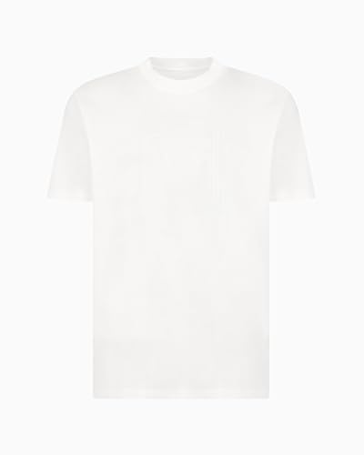 Armani Exchange Men's Blue Edition, Embroidered and Printed Logo,Regular Fit,White,S von Armani Exchange