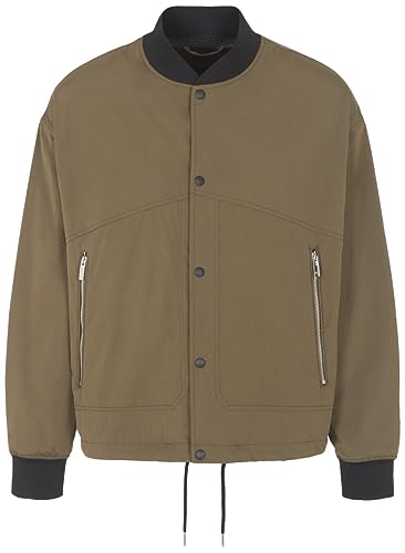 Armani Exchange Men's Button Closure, Long Sleeves, Front Pockets, Ribbed Neck Shell Jacket, Crocodile, Small von Armani Exchange