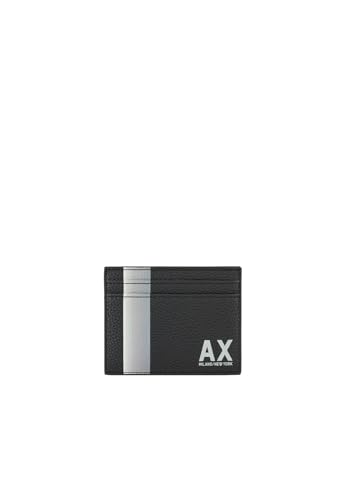 Armani Exchange Men's Color Block Ax Cardcase Credit Card Holder, Nero von Armani Exchange