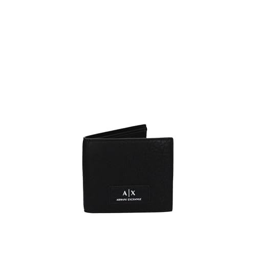 Armani Exchange Men's Embroidered Logo, Coin Pocket Billfold, Black von Armani Exchange