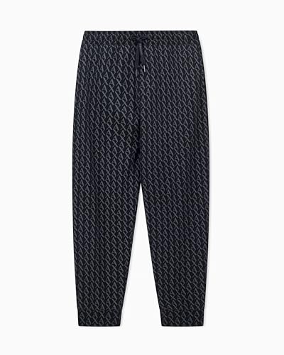 Armani Exchange Men's Essential, All-Over Monogram,Sweatpants,Black,XL von Armani Exchange