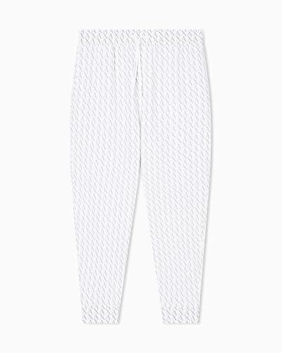 Armani Exchange Men's Essential, All-Over Monogram,Sweatpants,White,XL von Armani Exchange