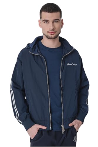 Armani Exchange Men's Essential, Logo Signature Blouson Jacket, Deep Navy, L von Armani Exchange