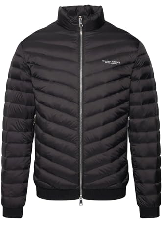 Armani Exchange Men's Essential, Milano/New York, Double face Down Jacket, Jet Set/Deep Navy, L von Armani Exchange
