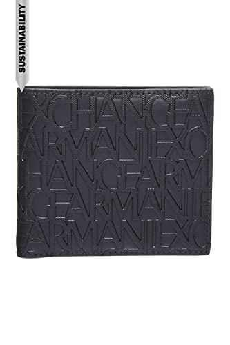 Armani Exchange Herren Essential Ivan SLG, Logo All Over Elegant & Functional Coin Pocket, Nero von Armani Exchange